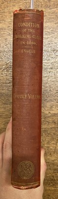 Lot 287 - Engels (Friedrich). The Condition of the Working-Class in England in 1844, 1892