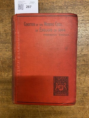 Lot 287 - Engels (Friedrich). The Condition of the Working-Class in England in 1844, 1892