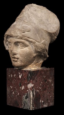 Lot 465 - Roman School. A Roman stone head of Athena, circa 2nd century AD