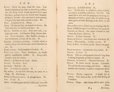 Lot 324 - Grose (Francis). A Provincial Glossary, with a Collection of Local Proverbs... , 1st edition, 1787