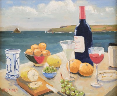 Lot 214 - Ward (Eric, 1945-). Still life by the coast, oil