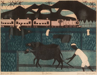 Lot 292 - Trevelyan (Julian, 1910-1988). Buffaloes, 1968, colour etching