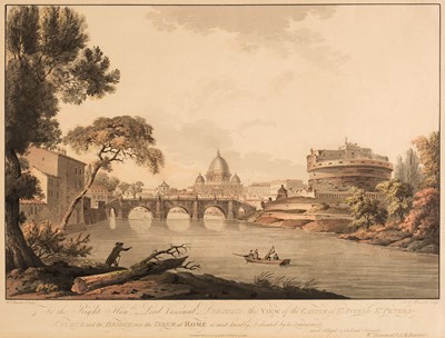 Lot 222 - Rome. Baralet (J. M.), Castle of St Angelo St Peters Church and the Bridge over the Tiber..., 1800