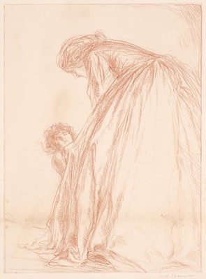 Lot 245 - Shannon (Charles Haslewood, 1863-1937). Mother and Child, 1894, lithograph