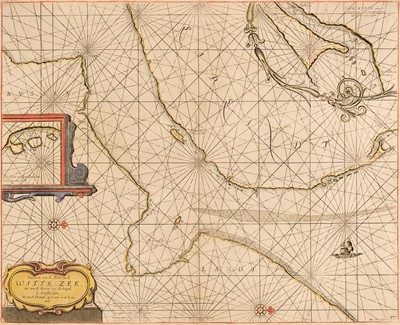 Lot 174 - Sea Charts. Lootsman, Pascaerte van de Mont van de Witte Zee..., 1676