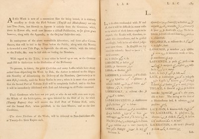 Lot 323 - Gilchrist (John). [A Dictionary, English and Hindoostanee, in which the words are marked... , 1787-90]