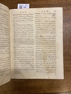 Lot 323 - Gilchrist (John). [A Dictionary, English and Hindoostanee, in which the words are marked... , 1787-90]