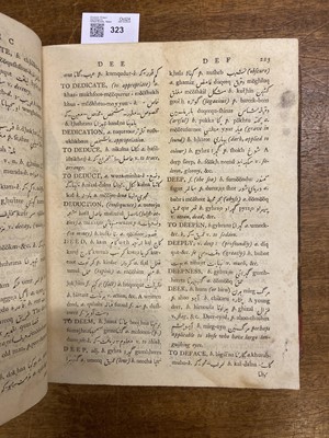 Lot 323 - Gilchrist (John). [A Dictionary, English and Hindoostanee, in which the words are marked... , 1787-90]