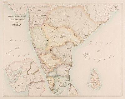 Lot 141 - India. Petri (Girolamo), Provincia Ecclica di Goa vicariati aplici nel Dekkan, circa 1860