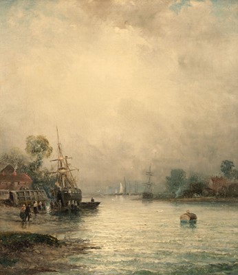 Lot 119 - Thorneley (Charles, active 1858-circa 1902). Misty Morning on the Medway