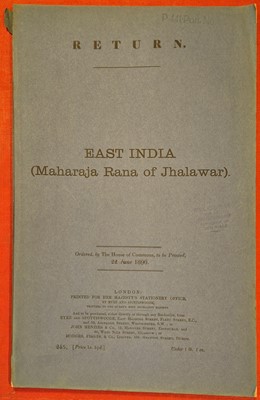 Lot 50 - Parliamentary Papers. Papers Relating To Kashmir, London: Her Majesty's Stationery Office, 1890