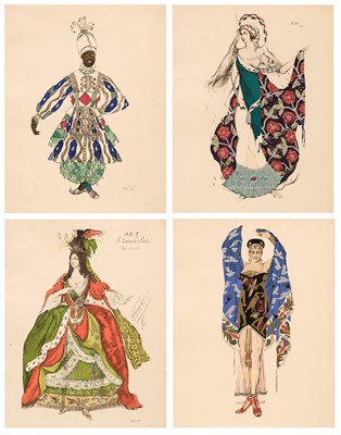 Lot 258 - After Leon Bakst 1866-1924. Four lithograph plates from Léon Bakst by E. Wasmuth, 1927