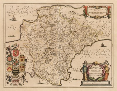 Lot 122 - Devon. Jansson (Jan), Devoniae Descriptio. The Description of Devon-Shire, circa 1646