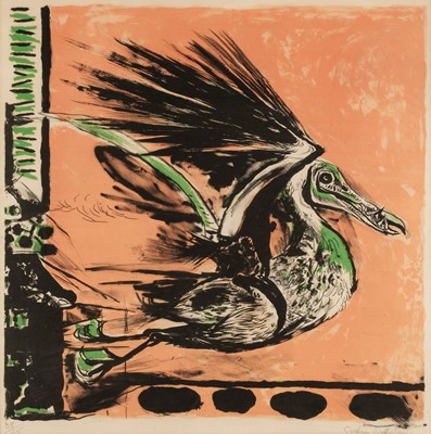 Lot 280 - Sutherland (Graham, 1903-1980). Bird, 1953, colour lithograph