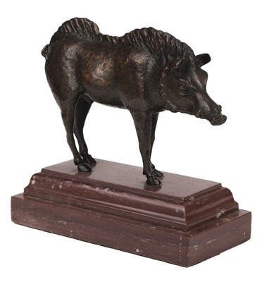 Lot 34 - Nuremberg School. Wild Boar, Nuremberg, circa 1520, bronze