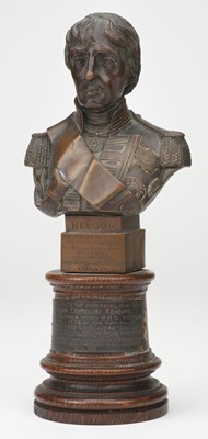 Lot 20 - Nelson (Horatio, 1758-1805). A copper bust of Nelson in full admiral uniform