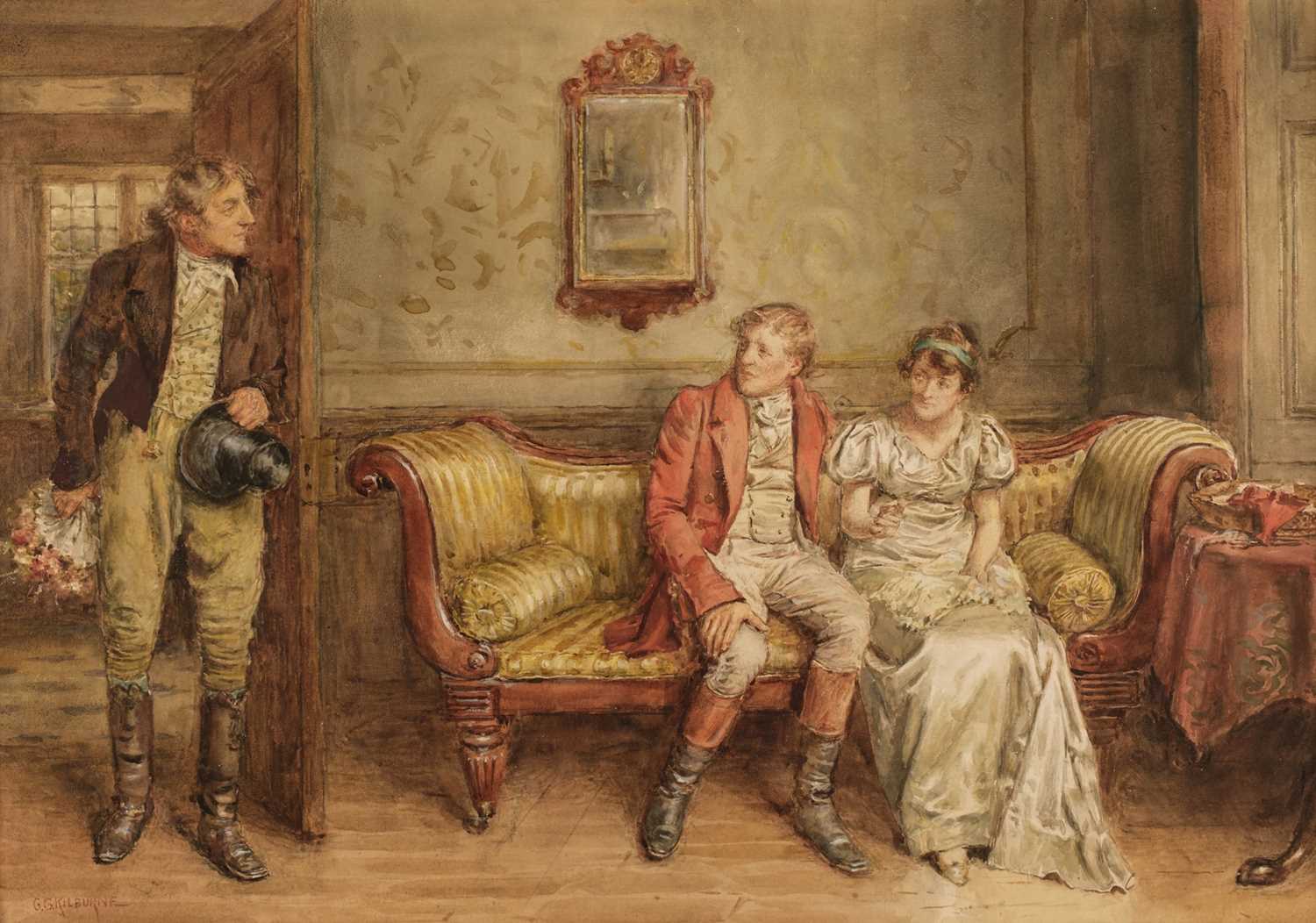 Lot 129 - Kilburne (George Goodwin, 1839-1924). Rivals, watercolour