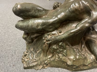 Lot 99 - Nicolini (Giovanni, 1872-1956) Ebbro (Drunk), bronze sculpture