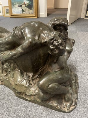Lot 99 - Nicolini (Giovanni, 1872-1956) Ebbro (Drunk), bronze sculpture