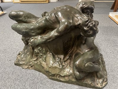 Lot 99 - Nicolini (Giovanni, 1872-1956) Ebbro (Drunk), bronze sculpture