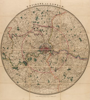 Lot 184 - London. A collection of 11 maps of London and its Environs, 19th & early 20th-century