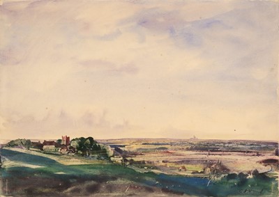 Lot 180 - Hunt (Cecil Arthur, 1873-1965). Markham Moor & Distant view of Lincoln