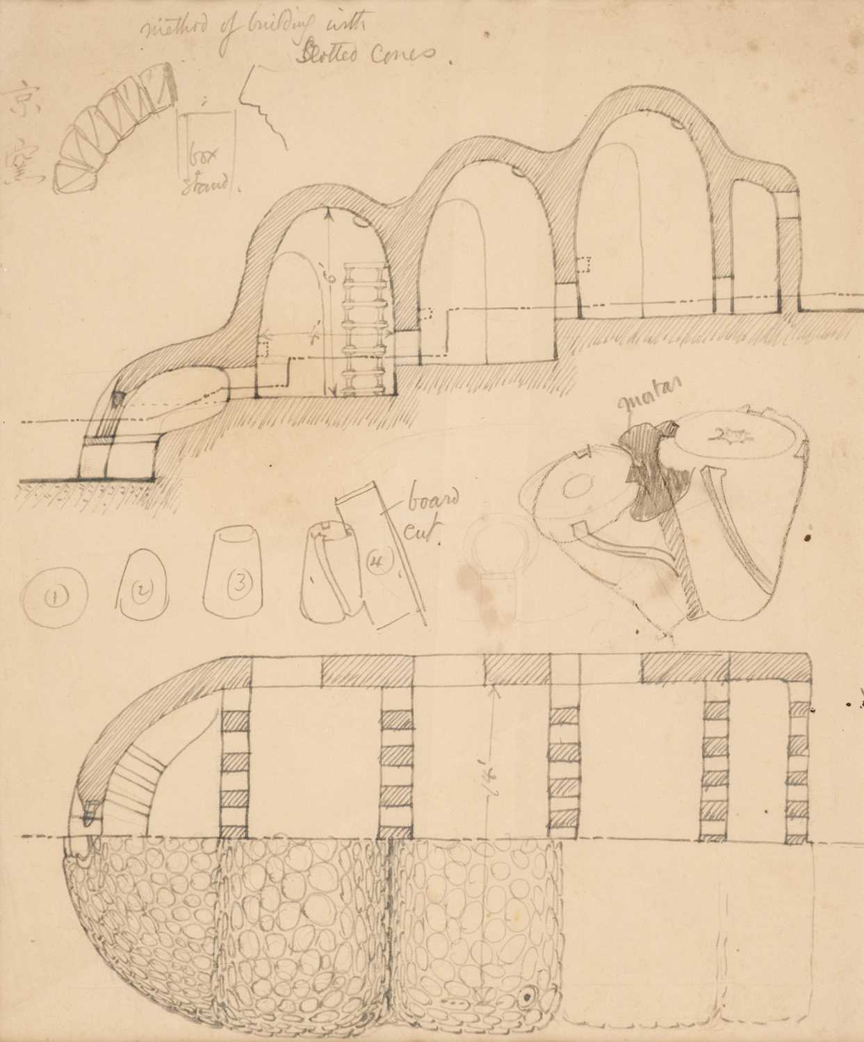 Lot 437 - Leach (Bernard Howell, 1889-1979). Kiln technical drawing