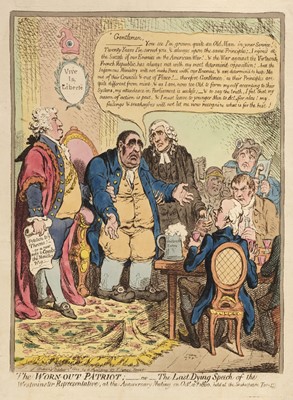 Lot 136 - Gillray (James). The Worn-out Patriot, London: H. Humphreys, October 13th, 1800