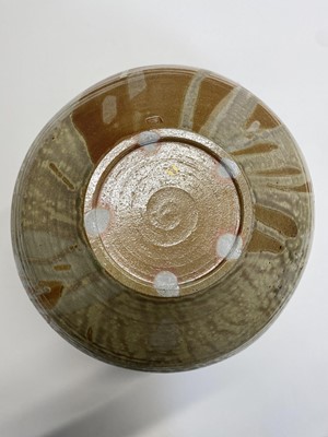 Lot 419 - Prindl (Chris, 1968-). A large wood fired globular stoneware jar with handles