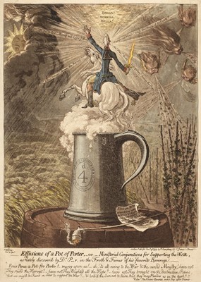 Lot 109 - Gillray (James). Effusions of a Pot of Porter..., London: H. Humphreys, November 29th, 1799