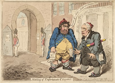 Lot 116 - Gillray (James). Meeting of Unfortunate Citoyens, London: H. Humphreys, May 12th 1798