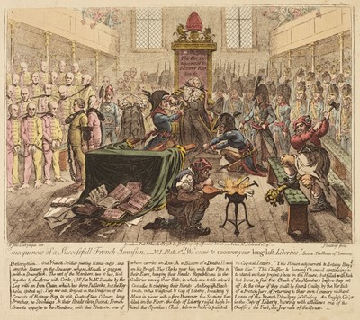 Lot 105 - Gillray (James). Consequences of a successful French invasion, No I. Plate 1st, 1798