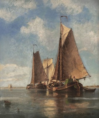 Lot 132 - Aldridge (Frank James, 1850 - 1933). Sailing Barges, 1885