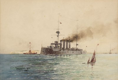 Lot 167 - Birchall (William Minshell. 1884 - 1941). H. M. S. Hampshire, 1916