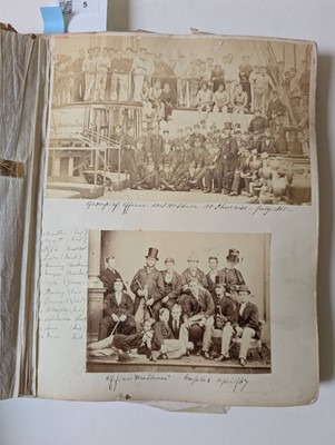 Lot 5 - Baker (Casper Joseph, 1852-1918). An album of photographs compiled by naval cadet Casper Baker, c. 1865-73