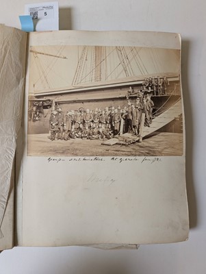 Lot 5 - Baker (Casper Joseph, 1852-1918). An album of photographs compiled by naval cadet Casper Baker, c. 1865-73