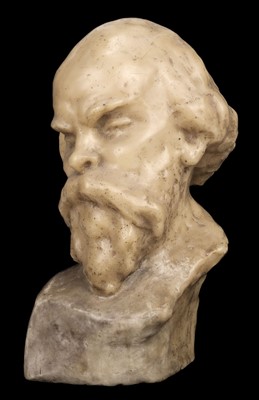 Lot 47 - Déprez (Gaston, 1872-1941). Bust of the poet and writer Paul Verlaine, no date, circa 1896