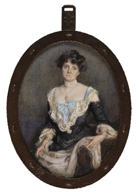 Lot 145 - Debillemont-Chardon (Gabrielle, 1860-1957). Portrait miniature of a Lady, 1901, & one other