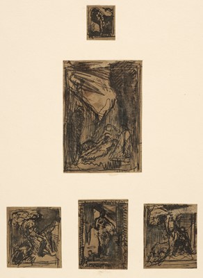 Lot 147 - Ricketts (Charles, 1866-1931). Compositional Studies, a group of 5, pen and black ink