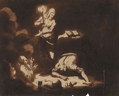 Lot 55 - Stothard (Thomas, 1755-1834). Night Scene, pen and black ink with dark brown wash, and 14 others