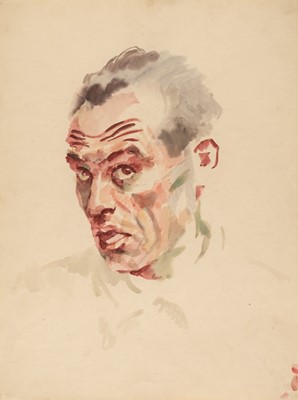 Lot 195 - Felkel (Carl, 1896-1980). Self Portrait, watercolour