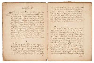 Lot 262 - Charles II: Treaty with Tripoli. Articles of Peace and Commerce... , 1676, manuscript fair copy