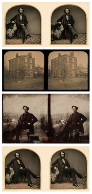 Lot 103 - Stereoscopic ambrotypes. A group of four stereoscopic ambrotypes, c. 1855-60