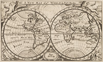 Lot 221 - World. Morden (Robert), A New Map of ye World [1680 - 88]