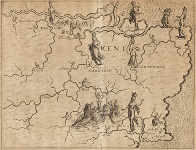 Lot 181 - Kent. A collection of nine maps, 17th-19th century