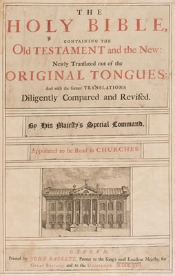 Lot 302 - Bible [English]. The Holy Bible, containing the Old Testament and the New, 1717