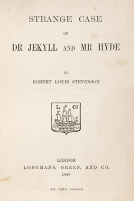 Lot 723 - Stevenson (R. L.). Strange Case of Dr Jekyll and Mr Hyde, 1st edition, 1886