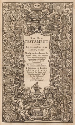 Lot 277 - Bible [English]. [The Holy Bible: Containing the Old Testament and the New..., 1640