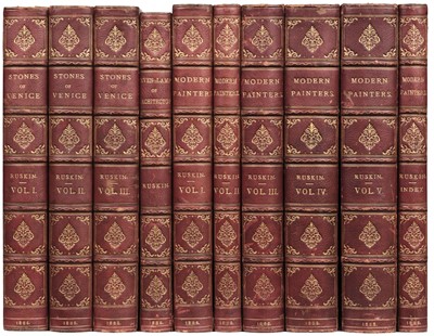 Lot 371 - Ruskin (John). The Stones of Venice, 3 volumes, 4th edition, 1886