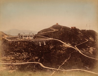 Lot 54 - Hong Kong. A group of 9 hand-tinted views, c. 1890s, albumen prints